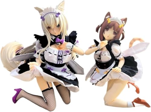 NOPQRZTU Ecchi Anime-Figuren, Hentai-Figur, Katzen-Schwestern, Nsfw-Figur, niedliche Mädchen, Anime-Girl-Kollektion, Spielzeug-Carto-Kollektion, 33 cm (weiche Brust), 2 Stück von NOPQRZTU