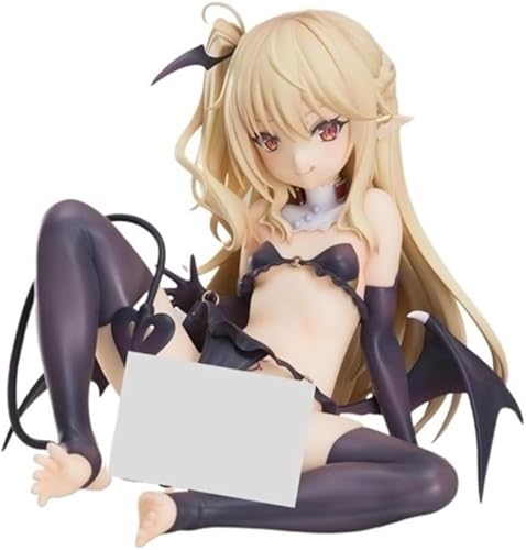 NOPQRZTU Ecchi Anime-Figuren, Hentai-Figur, sitzend, Loli-Barfuß, blond, Succubus-Didi, 1/6 Nsfw-Figur, niedliche Mädchen, Anime-Girl-Kollektion, 15 cm (Hardware-Version) von NOPQRZTU