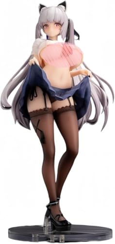 NOPQRZTU Ecchi-Figur, Originalcharakter, Anime-Mädchenserie, Alvina, Uniform, Mädchen, Heimdekoration, Geschenk für Erwachsene, Spielzeugmodell, 26 cm von NOPQRZTU