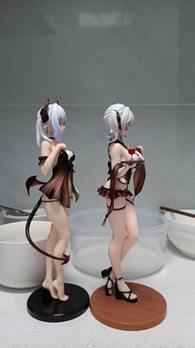 NOPQRZTU Nsfw Figur Ecchi Figur Anime Figur 1/6 Barkeeper-Cynthia-Lilith niedliche Puppe Dekoration Modell Cartoon Spielzeugfigur Anime Girl Serie 27 cm (Lilith der kleine Teufel) von NOPQRZTU