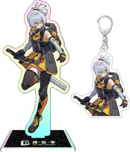 NOPQRZTU Zenless Zone Zero Stand-Up Keychain Set Anime Acryl Display Ständer Ellen Joe Zhu Yuan Schlüsselanhänger von NOPQRZTU