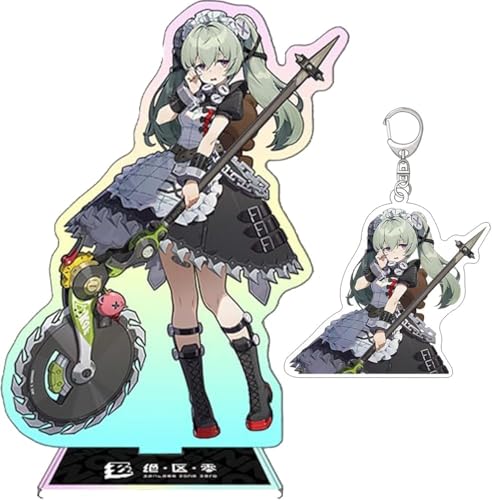 NOPQRZTU Zenless Zone Zero Stand-Up Keychain Set Anime Acryl Display Ständer Ellen Joe Zhu Yuan Schlüsselanhänger von NOPQRZTU