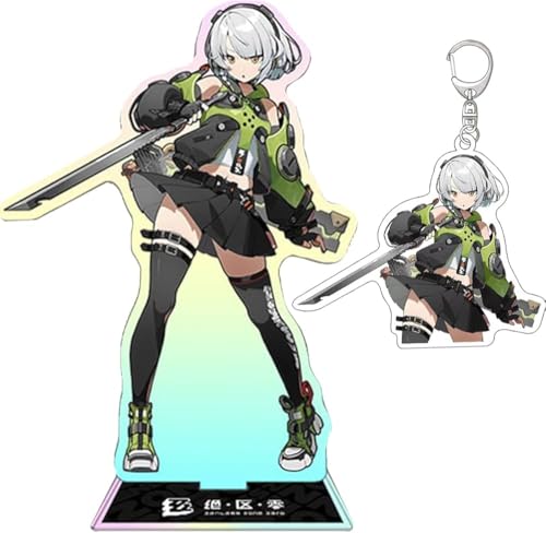 NOPQRZTU Zenless Zone Zero Stand-Up Keychain Set Anime Acryl Display Ständer Ellen Joe Zhu Yuan Schlüsselanhänger von NOPQRZTU