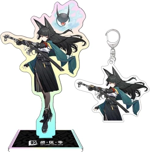 NOPQRZTU Zenless Zone Zero Stand-Up Keychain Set Anime Acryl Display Ständer Ellen Joe Zhu Yuan Schlüsselanhänger von NOPQRZTU