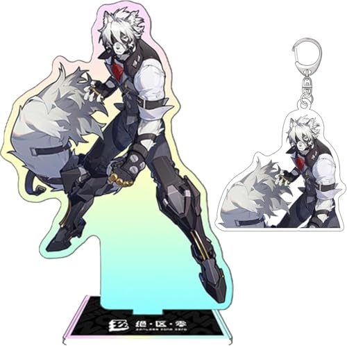 NOPQRZTU Zenless Zone Zero Stand-Up Keychain Set Anime Acryl Display Ständer Ellen Joe Zhu Yuan Schlüsselanhänger von NOPQRZTU