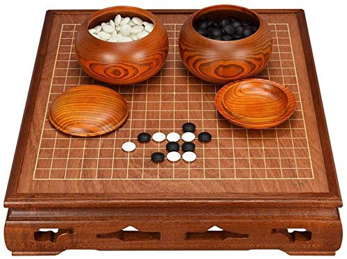 Go-Spielbrett-Set, Gelegenheitsspiele, Wohnaccessoires, Go-Brett-Set for Erwachsene, hochwertige, Klassische Schachfiguren aus Massivholz (C) von NOURIS