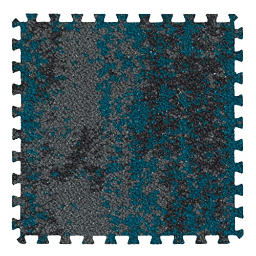 Schaumstoff-Puzzlematte, 10 Stück kurze Plüsch-Schaumstoffmatte, ineinandergreifende Bodenmatte aus Teppichfliesen, Puzzle-Bodenspielmatten for Krabbeln, Fitnessstudio, Yoga, Sport, 30,5 x 30,5 cm, me von NOURIS