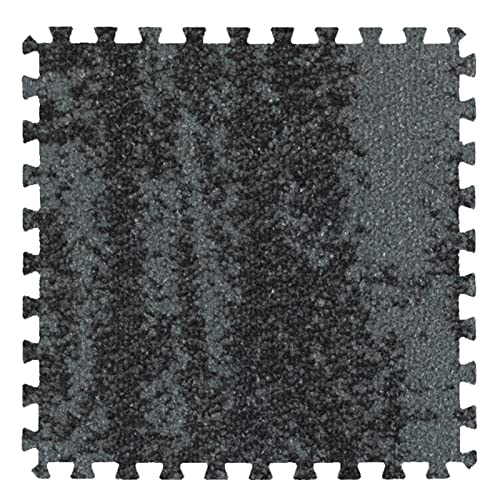 Schaumstoff-Puzzlematte, 10 Stück kurze Plüsch-Schaumstoffmatte, ineinandergreifende Bodenmatte aus Teppichfliesen, Puzzle-Bodenspielmatten for Krabbeln, Fitnessstudio, Yoga, Sport, 30,5 x 30,5 cm, me von NOURIS