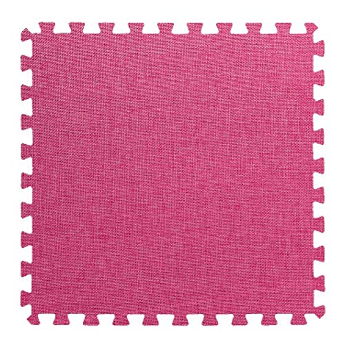 Schaumstoff-Puzzlematte, 10-teilige ineinandergreifende Schaumstoff-Bodenmatte aus Baumwollleinen, weiche Schaumstoff-Spielmatte, rutschfeste Bodenmatte for Krabbeln und Spielen, Spielmatte, 12 x 12 x von NOURIS