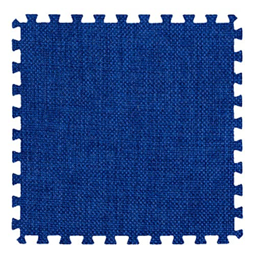 Schaumstoff-Puzzlematte, 10-teilige ineinandergreifende Schaumstoff-Bodenmatte aus Baumwollleinen, weiche Schaumstoff-Spielmatte, rutschfeste Bodenmatte for Krabbeln und Spielen, Spielmatte, 12 x 12 x von NOURIS