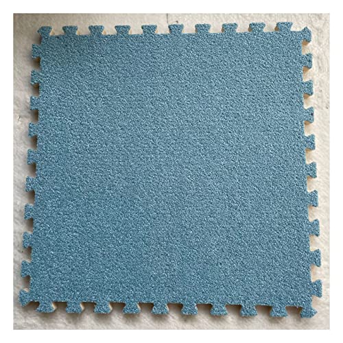 Schaumstoff-Puzzlematte, 16-tlg. ineinandergreifende Bodenmatte aus verdicktem Plüschschaum, flauschige quadratische Schaumstoff-Bodenfliesen, 61 x 61 cm, weiche, rutschfeste ineinandergreifende Schau von NOURIS