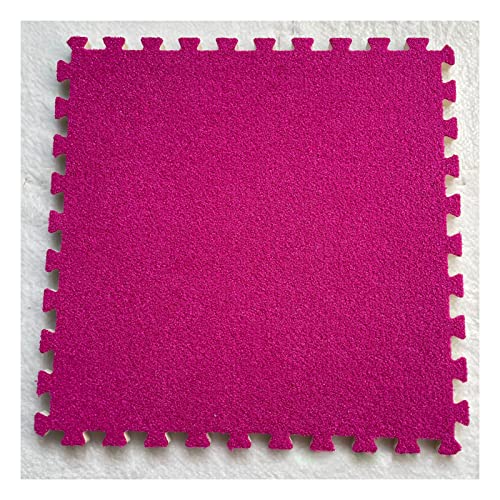 Schaumstoff-Puzzlematte, 16-tlg. ineinandergreifende Bodenmatte aus verdicktem Plüschschaum, flauschige quadratische Schaumstoff-Bodenfliesen, 61 x 61 cm, weiche, rutschfeste ineinandergreifende Schau von NOURIS