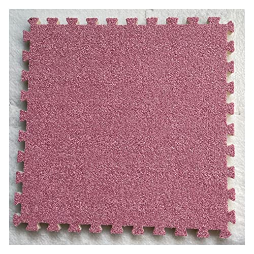 Schaumstoff-Puzzlematte, 16-tlg. ineinandergreifende Bodenmatte aus verdicktem Plüschschaum, flauschige quadratische Schaumstoff-Bodenfliesen, 61 x 61 cm, weiche, rutschfeste ineinandergreifende Schau von NOURIS