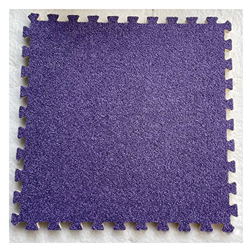 Schaumstoff-Puzzlematte, 16-tlg. ineinandergreifende Bodenmatte aus verdicktem Plüschschaum, flauschige quadratische Schaumstoff-Bodenfliesen, 61 x 61 cm, weiche, rutschfeste ineinandergreifende Schau von NOURIS