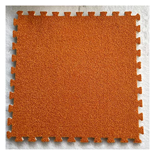 Schaumstoff-Puzzlematte, 16-tlg. ineinandergreifende Bodenmatte aus verdicktem Plüschschaum, flauschige quadratische Schaumstoff-Bodenfliesen, 61 x 61 cm, weiche, rutschfeste ineinandergreifende Schau von NOURIS