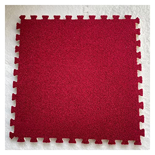 Schaumstoff-Puzzlematte, 16-tlg. ineinandergreifende Bodenmatte aus verdicktem Plüschschaum, flauschige quadratische Schaumstoff-Bodenfliesen, 61 x 61 cm, weiche, rutschfeste ineinandergreifende Schau von NOURIS