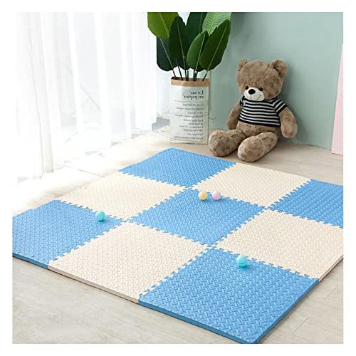 Schaumstoff-Puzzlematte, 9-teiliges Schaumstoff-Puzzlematte, ineinandergreifende Schaumstofffliesen, Splice-Krabbelmatte, dicke Anti-Fall-Bodenmatten for Schlafzimmer und Nachttisch, ineinandergreifen von NOURIS