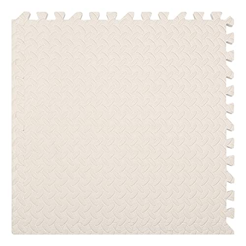 Schaumstoff-Puzzlematte, Schaumstoff-Puzzlematte 20-teilig, ineinander greifende Schaumstoff-Bodenmatte, Klettermatte, weiche Bodenfliesen for Zuhause, Schlafzimmer, 2,5 cm dick, 60 x 60 Zoll Spielmat von NOURIS