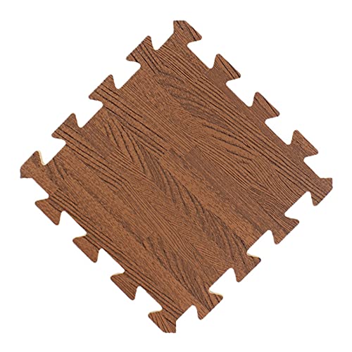 Schaumstoff-Puzzlematte, ineinandergreifende bedruckte EVA-Schaumstoffmatten mit Holzmaserung, Trainingsspielmatte for Wohnzimmer, Schlafzimmer, Fitnessstudio, Zuhause, schützende Bodenfliesen, Puzzle von NOURIS