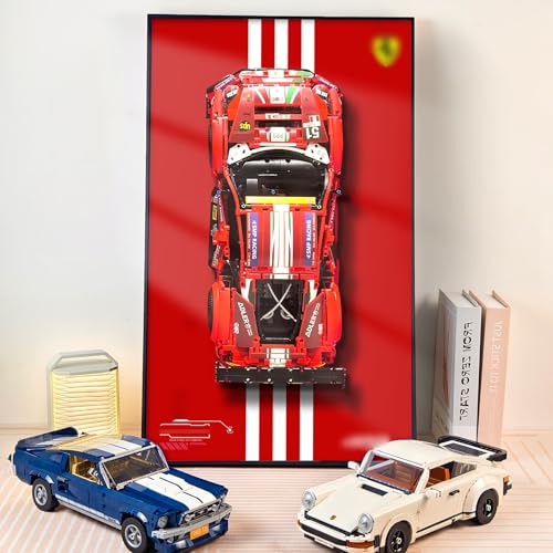 NOVDA Display-Wand für Ferrari 488 GTE Rennwagen Modell 42125 Premium Wandmontierbar Für Lego Technic Formel 1 Auto Wandanzeigetafel 75x45 cm(Kein Modell enthalten) NOVDA Display-Wand für Ferrari 488 GTE Rennwagen Modell 42125 Premium Wandmontierbar Für Lego Technic Formel 1 Auto Wandanzeigetafel 75x45 cm(Kein Modell enthalten) von NOVDA
