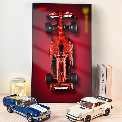 NOVDA Display-Wandtafel für Lego technic Ferrari SF-24 F1 Rennauto,75x45cm Display-Tafel für Lego 42207 Auto-Wandhalterung(Ohne Modell) von NOVDA