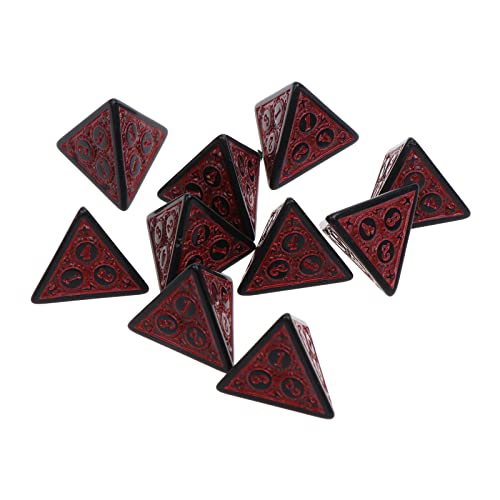 NPXUAMTJ 10 Stück Polyedrische RPG Würfel Aus Acryl 4-seitig Einfarbig Glückswürfel Für Ästhetische Bewusste Tabletop RPG Spieler von NPXUAMTJ