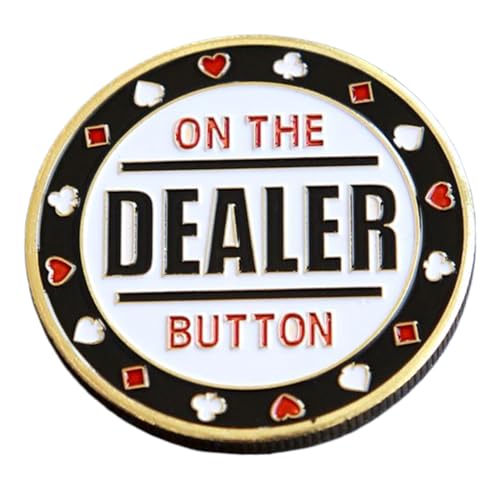 NPXUAMTJ Metall Chip Button Dealer Pucks Buttons Karten Guard Protector Metall Münze Geschenk Für Frauen Mann von NPXUAMTJ