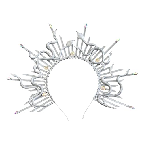 NPXUAMTJ Mythologie Schlangenkopfkronen Haarstücksparty Kopfbedeckung Für Kostümpartys Maskeraden Und Besondere Anlässe von NPXUAMTJ