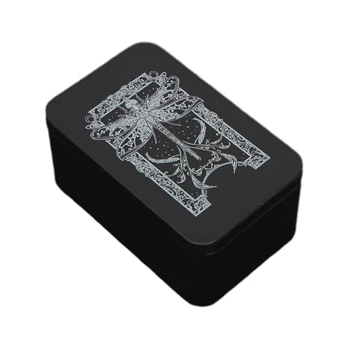 NPXUAMTJ Rechteckige Metallkarten Box Tarotkarten Behälter Schmuck Aufbewahrungskoffer Verpackung Pokerspiel Leere Pokerkarten Aufbewahrungsbox von NPXUAMTJ