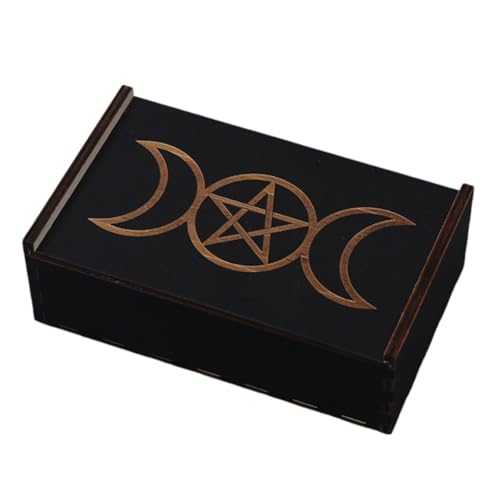 NPXUAMTJ Tarot Kartenbox Holz Tarotskartenbox Tarot Deckhalter Container Spiel Tarot Deck Case Card Organisatoren Aufbewahrungsbox von NPXUAMTJ