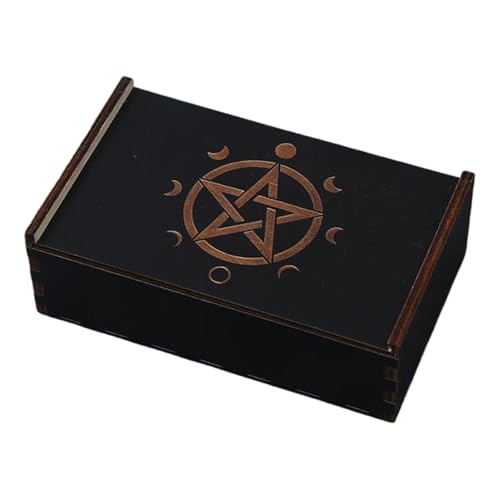 NPXUAMTJ Tarot Kartenbox Holz Tarotskartenbox Tarot Deckhalter Container Spiel Tarot Deck Case Card Organisatoren Aufbewahrungsbox von NPXUAMTJ