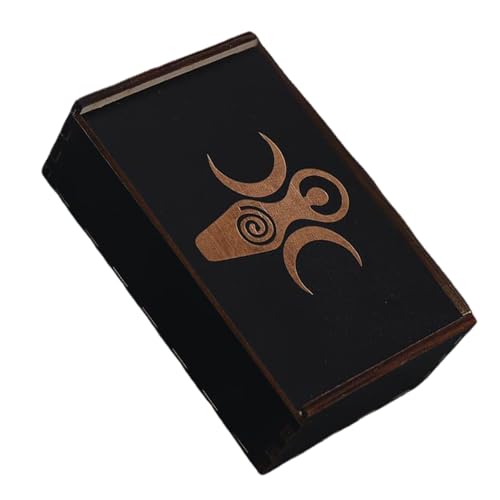 NPXUAMTJ Tarot Kartenbox Holz Tarotskartenbox Tarot Deckhalter Container Spiel Tarot Deck Case Card Organisatoren Aufbewahrungsbox von NPXUAMTJ