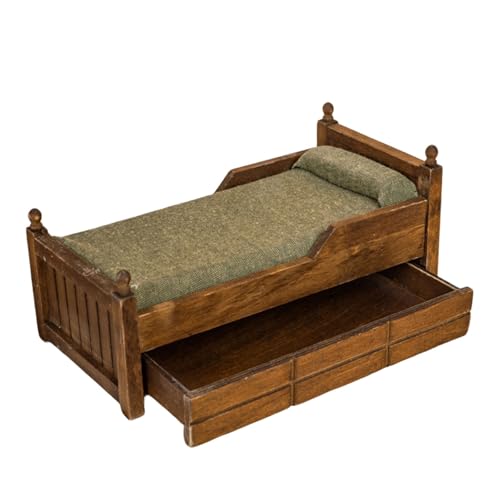 Premium 1:12 Miniatur Schlafzimmer Szene Spielzeug Holz Einzelbett mit Stauraum Retro Bett Holzmöbel Baumwolle Gepolstert Puppenhäuser Bettwäsche Set Premium 1:12 Miniatur Schlafzimmer Szene Spielzeug Holz Einzelbett mit Stauraum Retro Bett Holzmöbel Baumwolle Gepolstert Puppenhäuser Bettwäsche Set von NPXUAMTJ