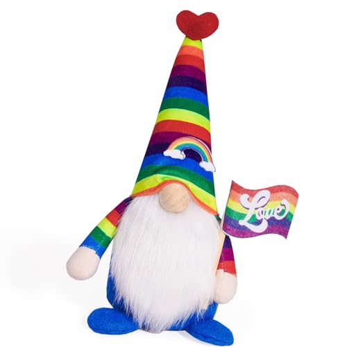 Rainbow Festival Gnomes Plüsch Puppen Elfen Dekoration Ornament Mit Süßem Liebesherz Für Schlafzimmer Wohnzimmer Dekore von NPXUAMTJ