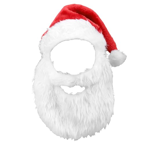 NPYQ Weihnachtsfeiertags Accessoires Weißer Weihnachtsmann Bart Schnurrbart Mit Weihnachten Cosplay Anzieh Requisiten Geschenke von NPYQ