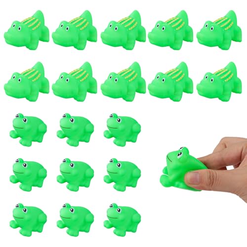 20stk Badespielzeug für Kinder, Badespielzeug aus Gummi Quietschspielzeug aus Gummi Schwimmendes Alligatorspielzeug Badespielzeug Frosch Badespielzeug Krokodil Badewannenspielzeug Kinder Party von NQEUEPN