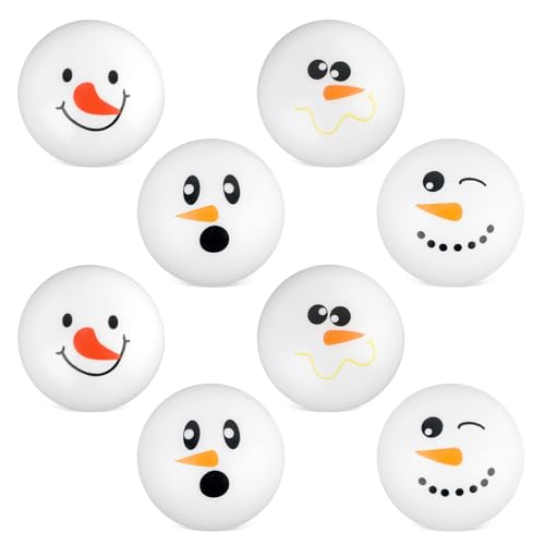 NQEUEPN 8stk Schneemann-Stressbälle, Weihnachtsstressbälle Weihnachtsquetschspielzeug Stressabbau-Geschenke Weihnachtsstrumpffüller für Erwachsene Kinder von NQEUEPN