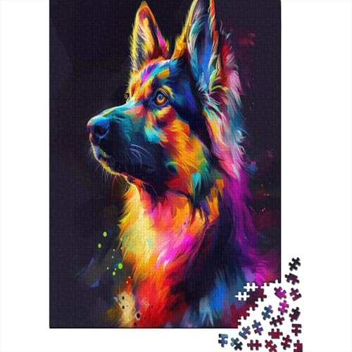 Bunter Wolf Puzzle 1000 Teile Erwachsene Puzzles Für Erwachsene Klassische Puzzles 1000 Teile Erwachsene Puzzlespiel Schwer Pädagogisches Spielzeug Erwachsene Kinder Puzzel 1000pcs (75x50cm) von NQHXLRUDC