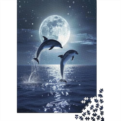 Delphin Puzzlespiel 1000 Teile Erwachsene -Puzzle 1000 Stück Spiel Puzzles Für Erwachsene Kinder Puzzle Erwachsenen Puzzlespiel Puzzel 1000pcs (75x50cm) von NQHXLRUDC