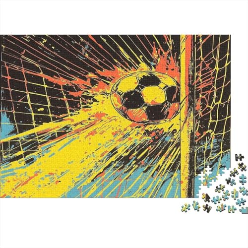 Fußball Jigsaw Puzzles 1000 Pieces Intellectual Challenge Unique Gift Wood Materials Home DecoRatteion for Adults 1000pcs (75x50cm) von NQHXLRUDC