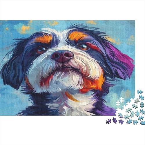 Shih Tzu. Jigsaw Puzzles 1000 Pieces Intellectual Challenge Unique Gift Wood Eco-Friendly Materials Home DecoRatteion for Adults 1000pcs (75x50cm) von NQHXLRUDC