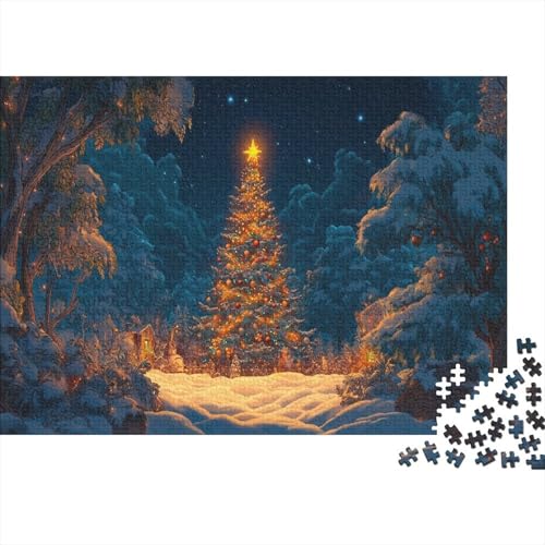 Weihnachten Puzzle 1000 Teile Lernspiel Einzigartiges Geschenk Märchen Holzwerkstoffe Erwachsene 1000pcs (75x50cm) von NQHXLRUDC