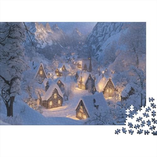 Weihnachten Puzzles 1000-teilige Lernspiel Einzigartiges Geschenk Märchen Holzwerkstoffe Erwachsene 1000pcs (75x50cm) von NQHXLRUDC