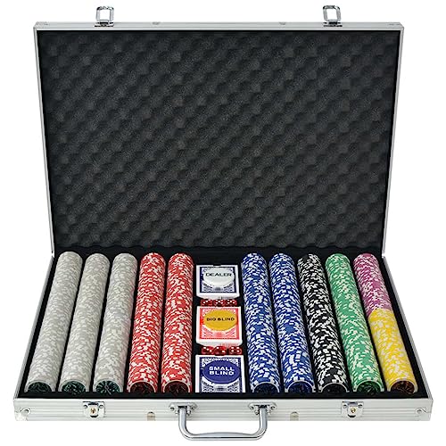 NQJIBUE Home Garden Pokerset mit 1000 Laserchips Aluminium von NQJIBUE