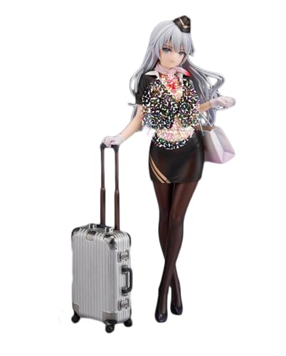 NSFWFIGUCI Awahara Shiori Stewardess ver. 1/7 Ecchi-Figur Hentai-Figur nsfw Anime-Mädchenfigur Süßes Puppendekor-Modell Cartoon Anime-Mädchen-Kollektion 24 cm von NSFWFIGUCI