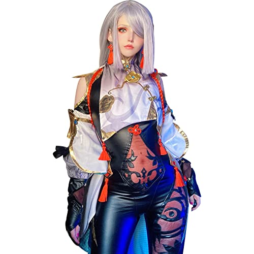 NSPSTT Genshin Impact Shenhe Cosplay Cosplay Outfit für Frauen Jumpsuit Spiel Halloween Kostüm, Shenhe, S NSPSTT Genshin Impact Shenhe Cosplay Cosplay Outfit für Frauen Jumpsuit Spiel Halloween Kostüm, Shenhe, S von NSPSTT