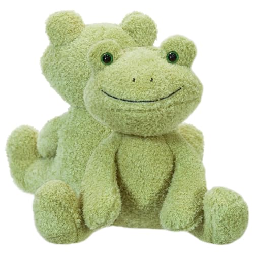 NTEVXZ 25cm Frosch Kuscheltier Kinder,Plüschkissen Tier Kissen,Flauschiger Stofftier zum Spielen,Plüsch Spielzeug Plüschtier für Kinder und Baby von NTEVXZ