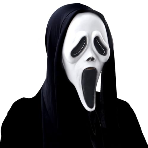 NTGFU Scream Maske, Scream Kostüm, Ghostface Maske, Horror Maske, Masken Halloween Erwachsene, Halloween Maske Horror, Scream Maske Blut, Ghostface für Halloween Party, Cosplay, Rollenspiele NTGFU Scream Maske, Scream Kostüm, Ghostface Maske, Horror Maske, Masken Halloween Erwachsene, Halloween Maske Horror, Scream Maske Blut, Ghostface für Halloween Party, Cosplay, Rollenspiele von NTGFU