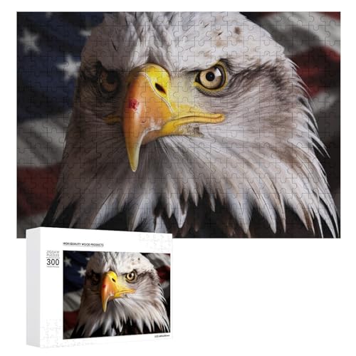 Puzzle für Erwachsene, 1000 Teile, herausforderndes GameAmerica-Flagge und Adler-Puzzle mit Buchstaben auf der Rückseite, personalisiertes Puzzle, perfekt für Spieleabende von NTVOWPZO