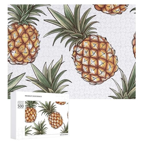 Puzzle für Erwachsene, 1000 Teile, herausforderndes GameLine-Ananas-Puzzle mit Buchstaben auf der Rückseite, personalisiertes Puzzle, perfekt für Spieleabende von NTVOWPZO